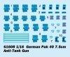 I Love Kit 61608 German Pak 40 7.5cm Anti-Tank Gun 1/16